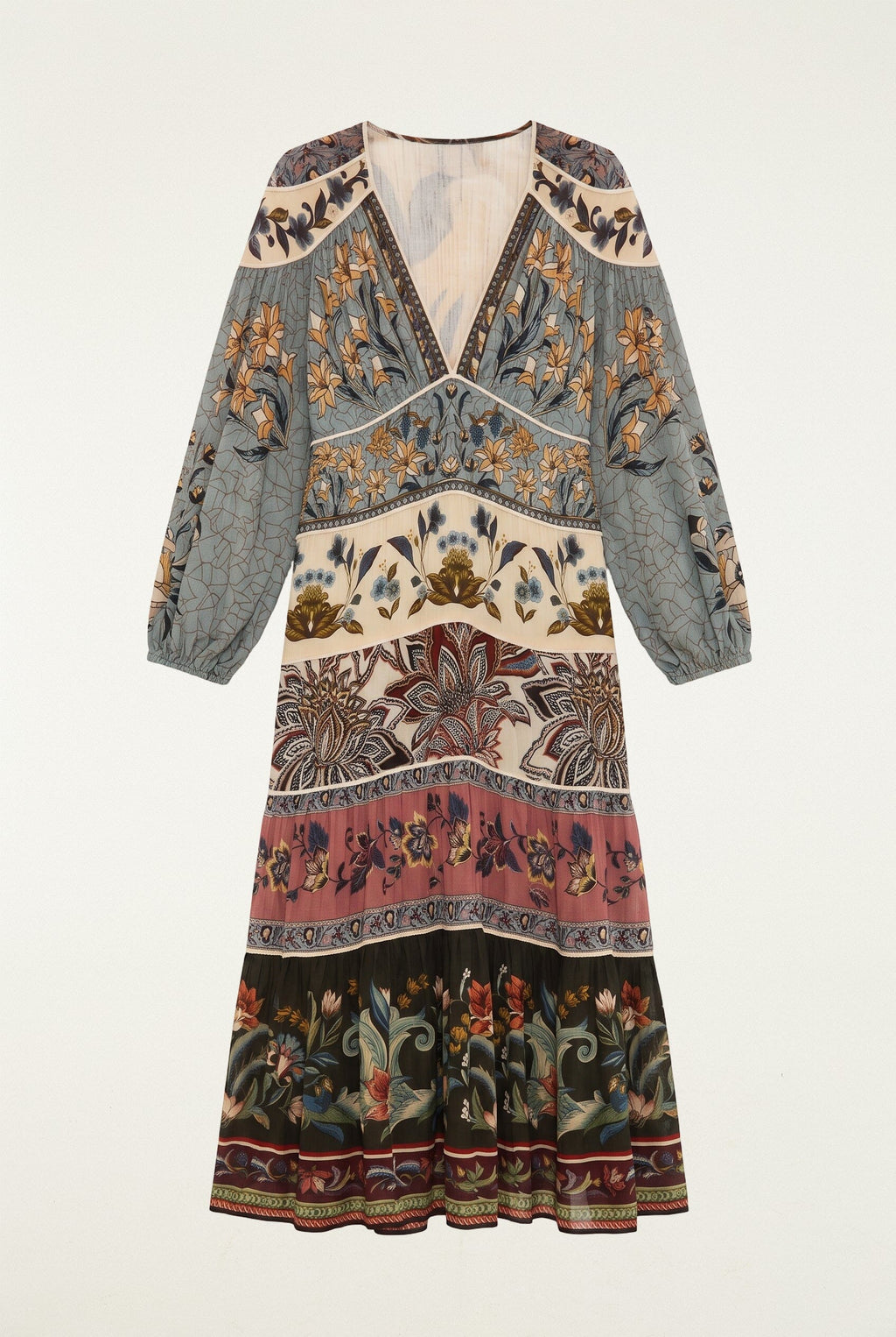 Stained Glass Beauty Long Sleeve Maxi Dress