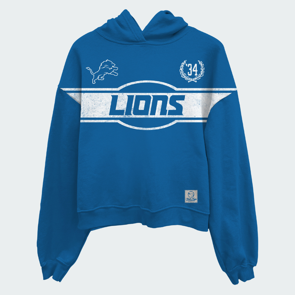 Lions Oversized Cropped Hoodie