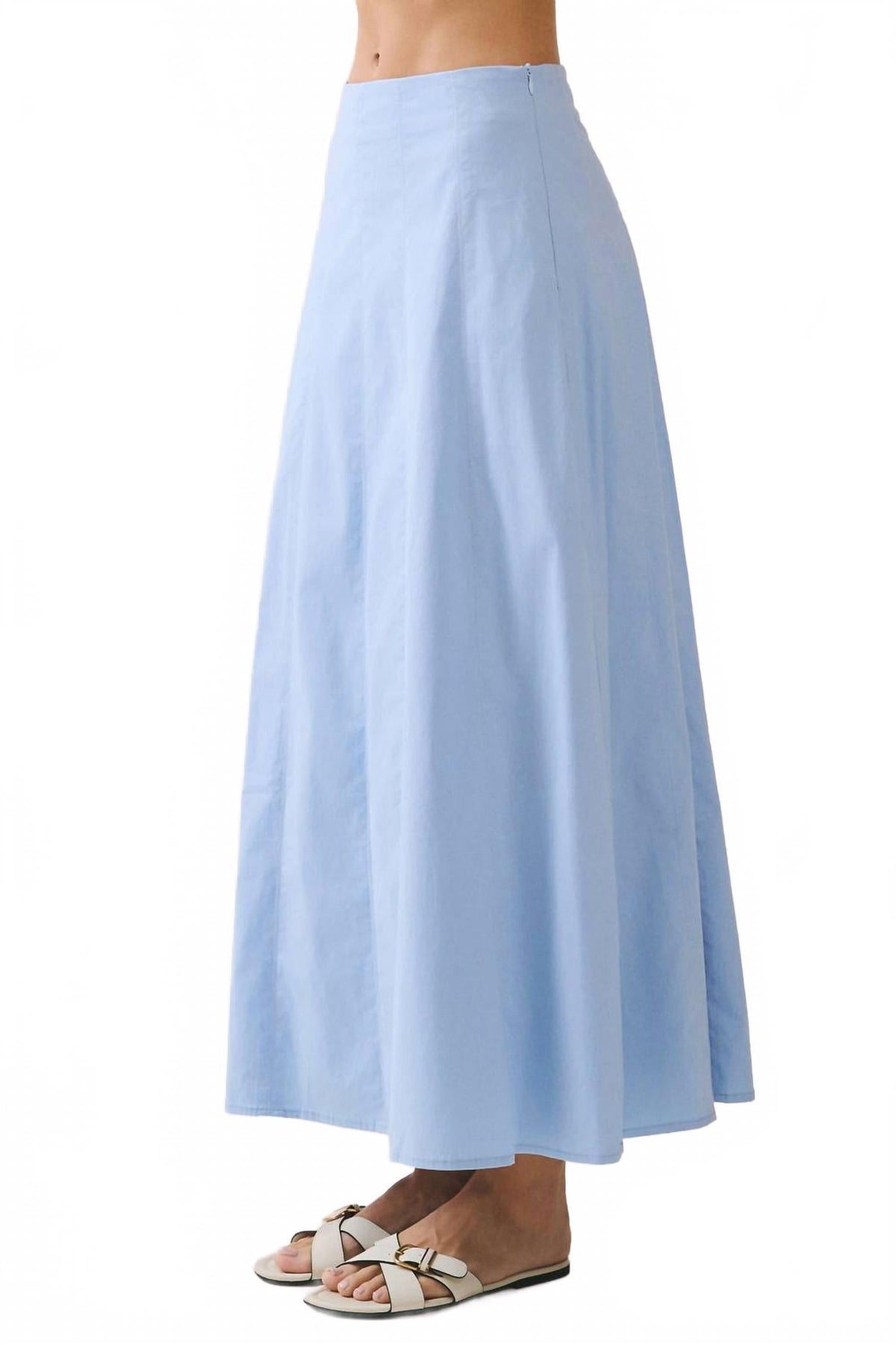 Solid Rules Maxi Skirt In Baby Blue