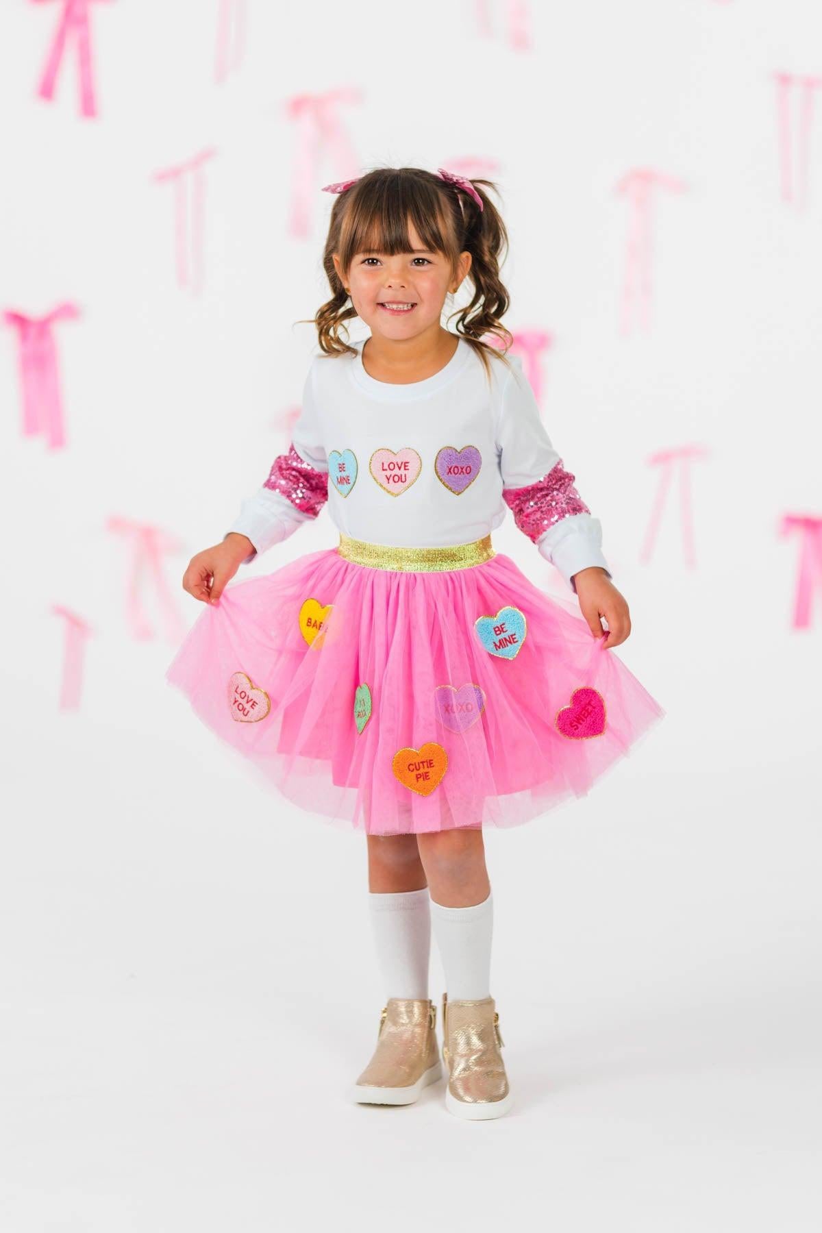 Candy Hearts Tutu Skirt Set