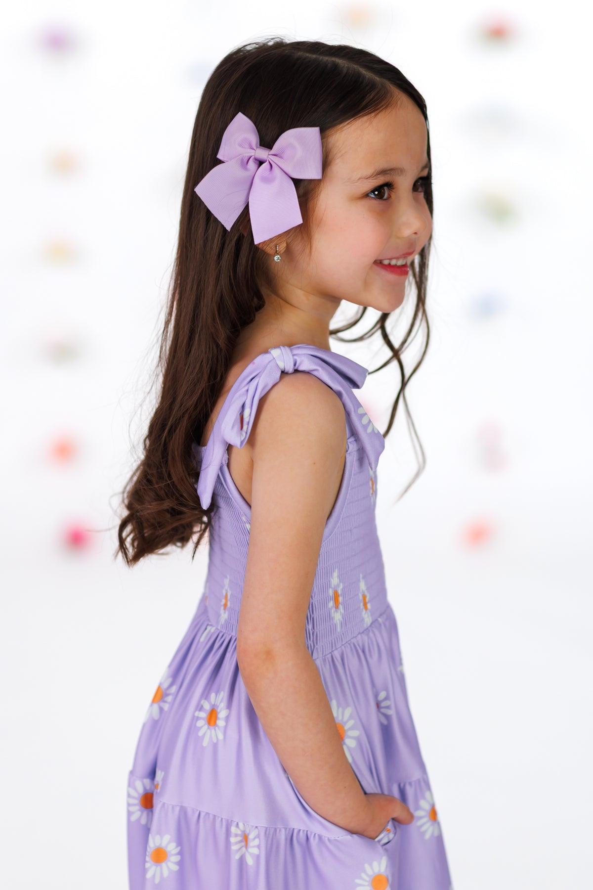 Mom & Me - Lavender Ruffle Daisy Tank Dress