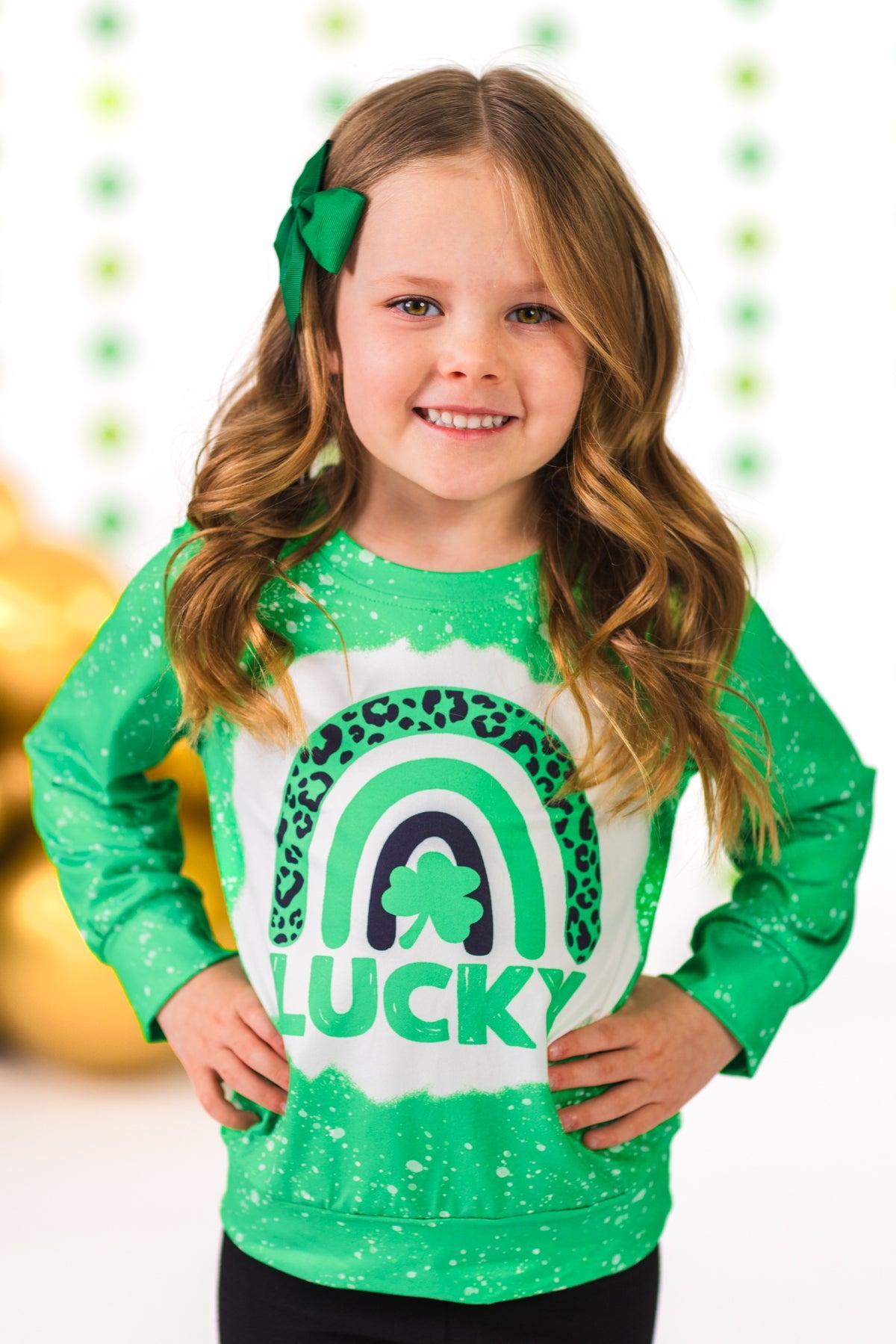 "Lucky" Green & Black Legging Set
