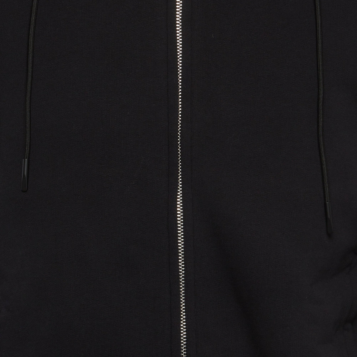 Emporio Armani Black Printed Jersey Zip Up Hoodie