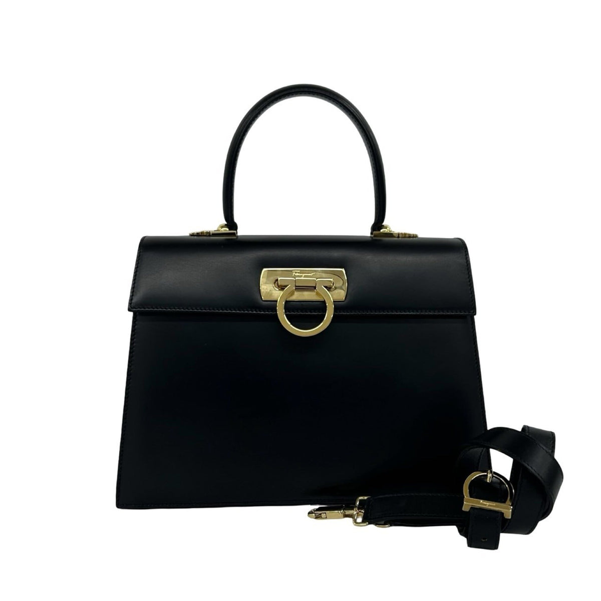 Salvatore Ferragamo Leather Handbag Shoulder Bag (Pre-Owned)