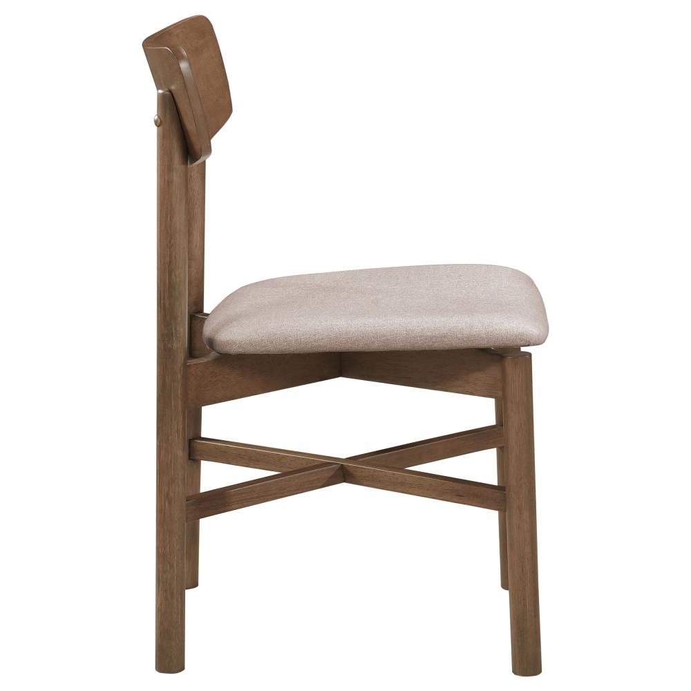 Mid-Century Modern Dining Side Chairs with Walnut Wood Finish