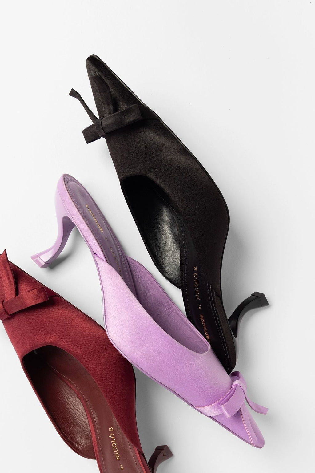 Larroudé by Nicolò B.: Maria Mule Black Satin