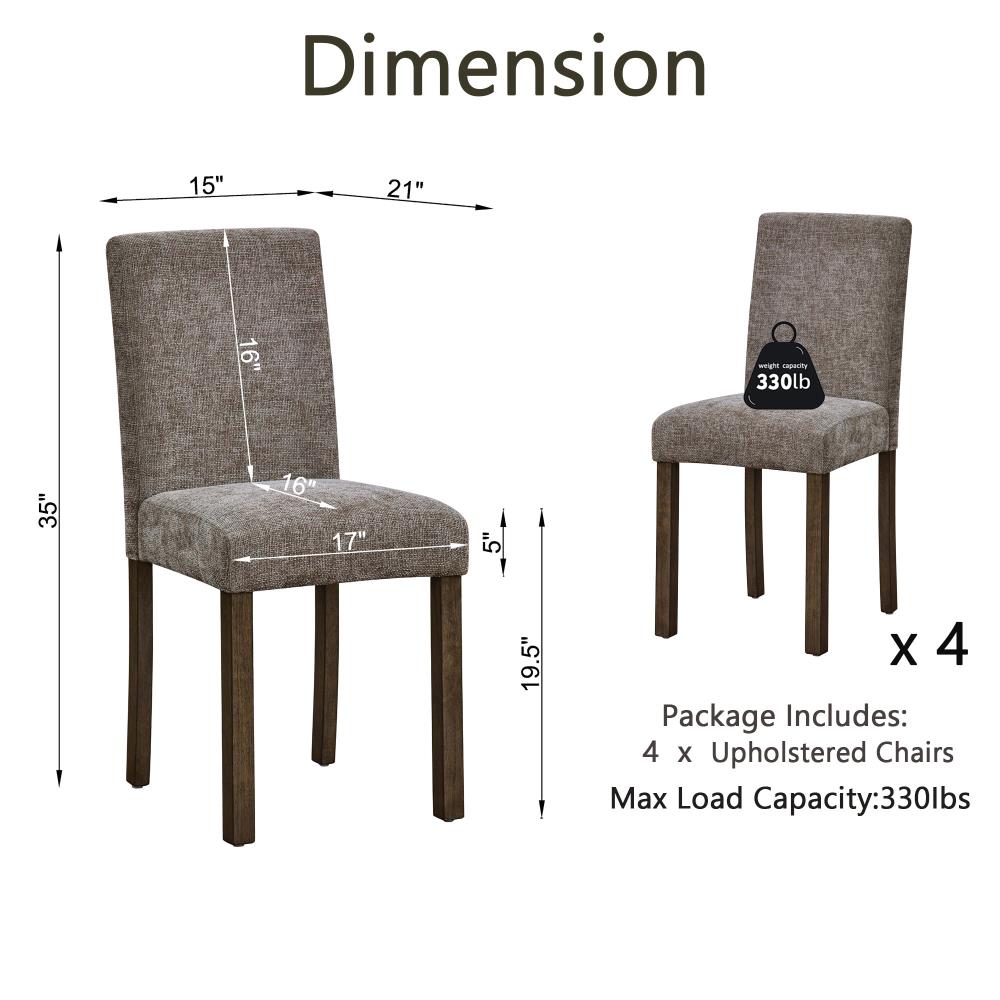 Upholstered Wooden Dining Chairs with Comfortable Seats for Home Interiors