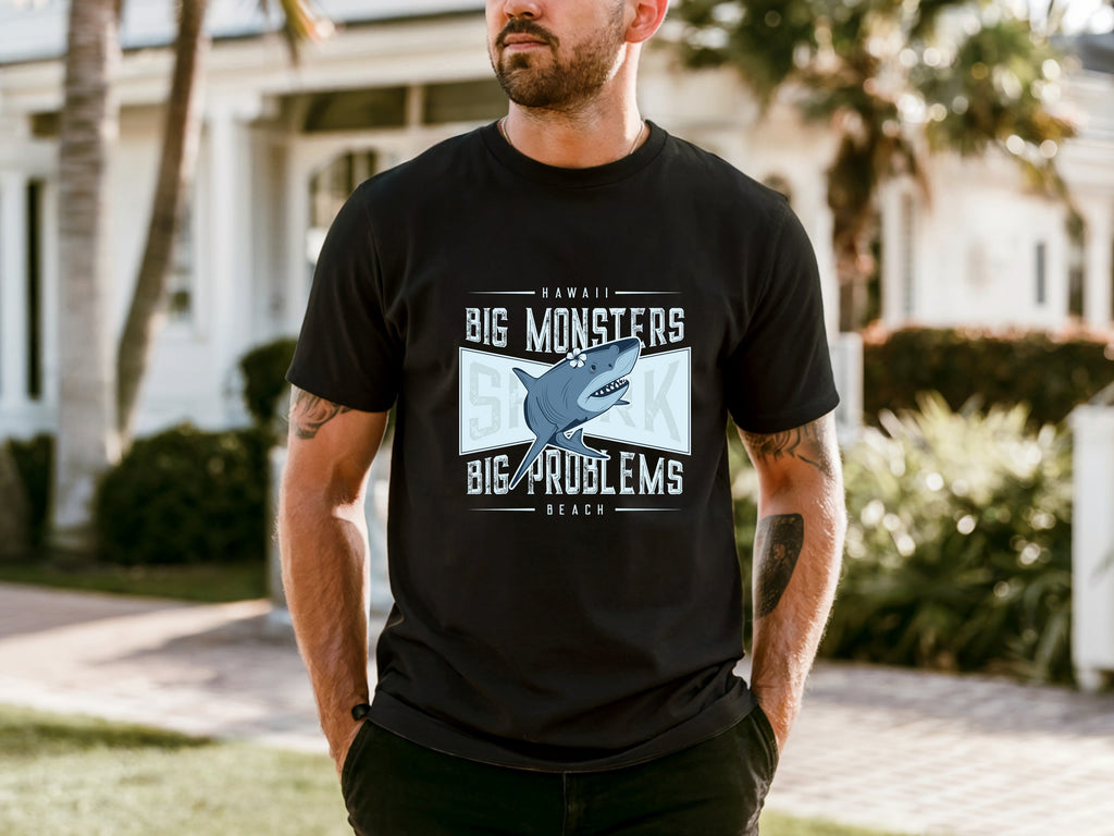 Jaws Men's Crew Neck Loose T-shirt