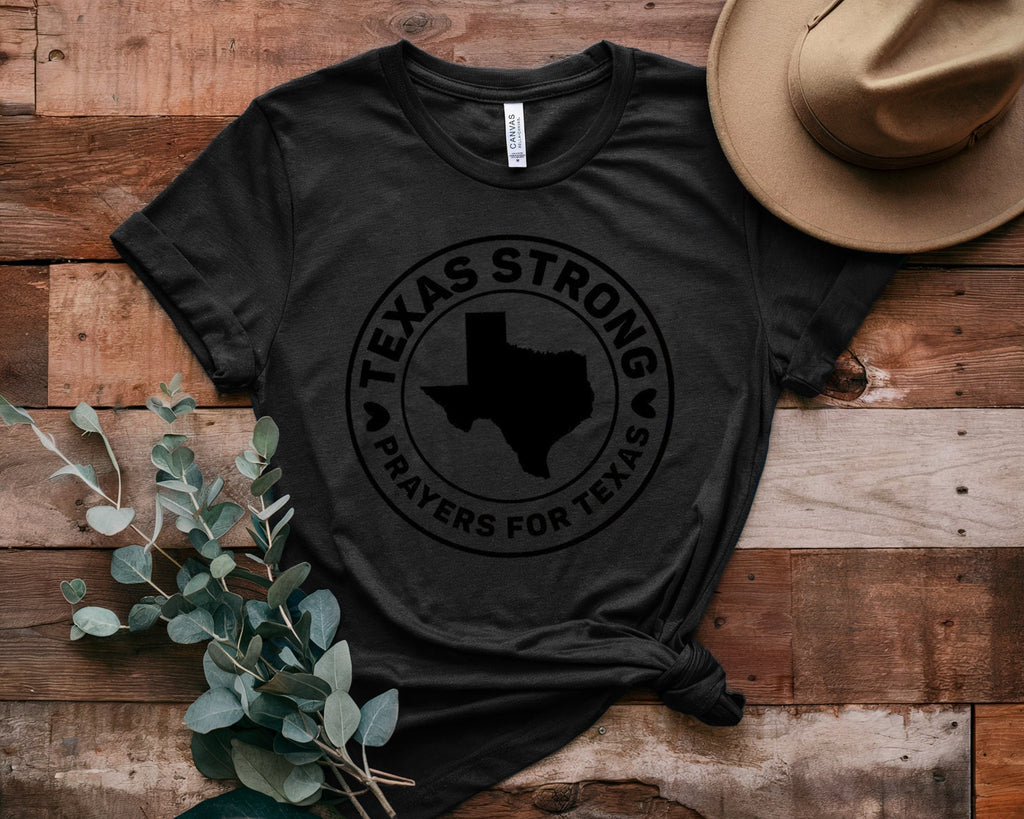 Texas Strong Pray Heat Printed T-Shirt