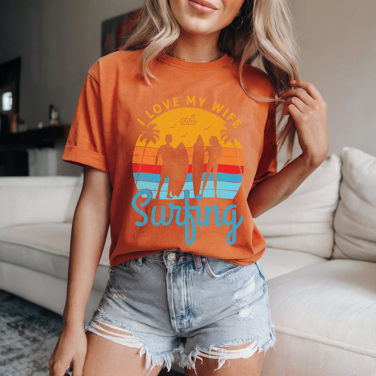 Couple On Vacation Women's Cute Cartoon Short Sleeves