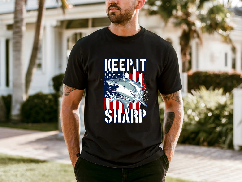 Jaws Men's Cartoon Casual T-shirt