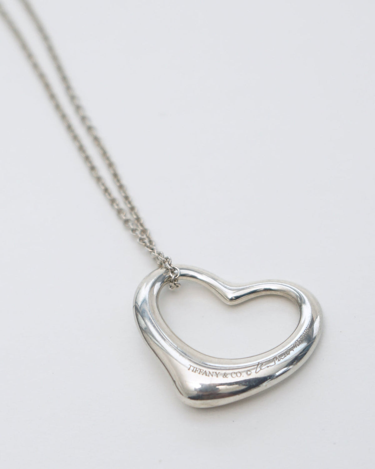 Silver Open Heart Necklace
