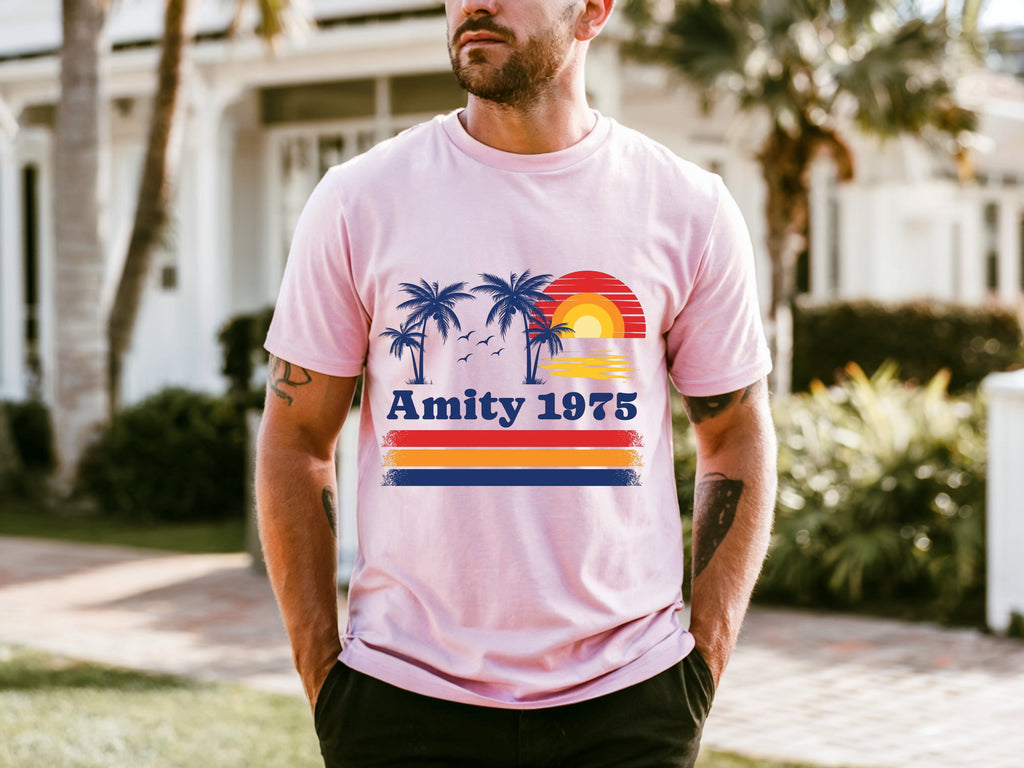 Jaws Neutral Solid Color Simple T-shirt