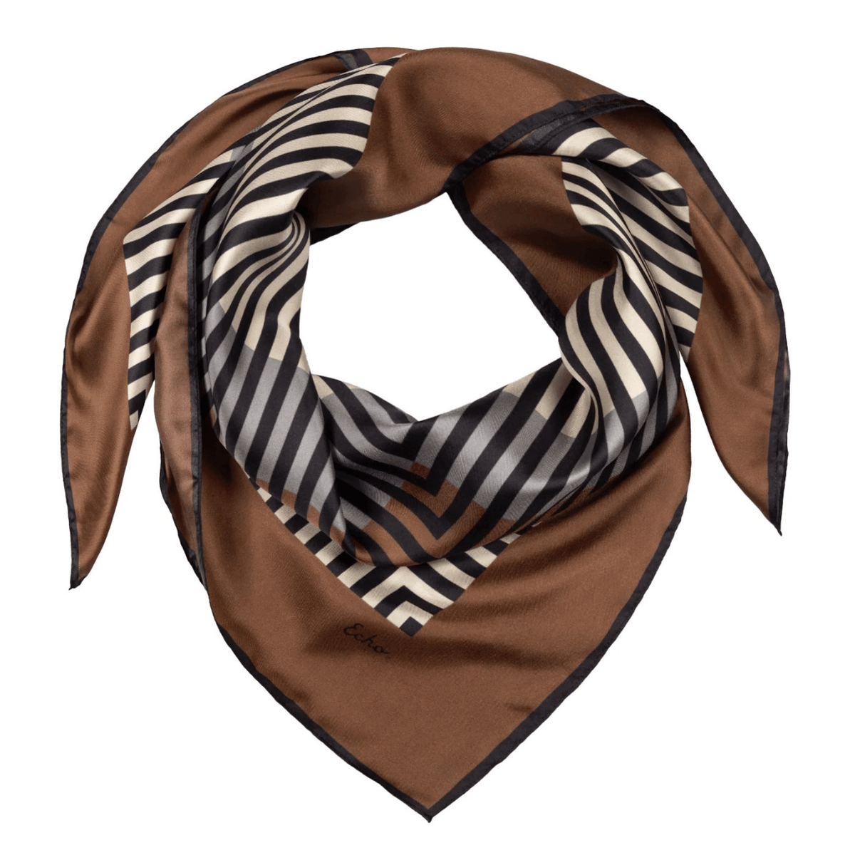 Concentric Stripes Silk Square