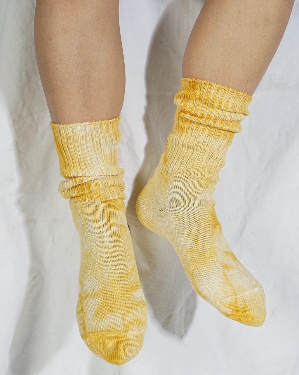 Silket Tie Dye Half Socks / Mustard