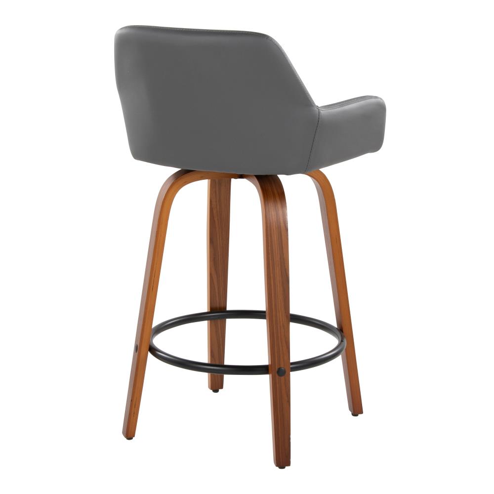Sleek Upholstered Swivel Stools