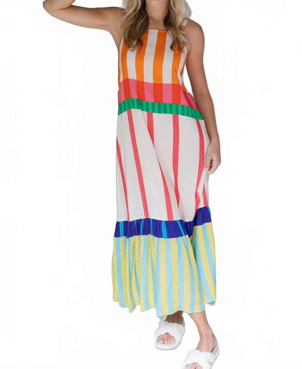 Women's Charlie Striped Maxi Dress In Multi