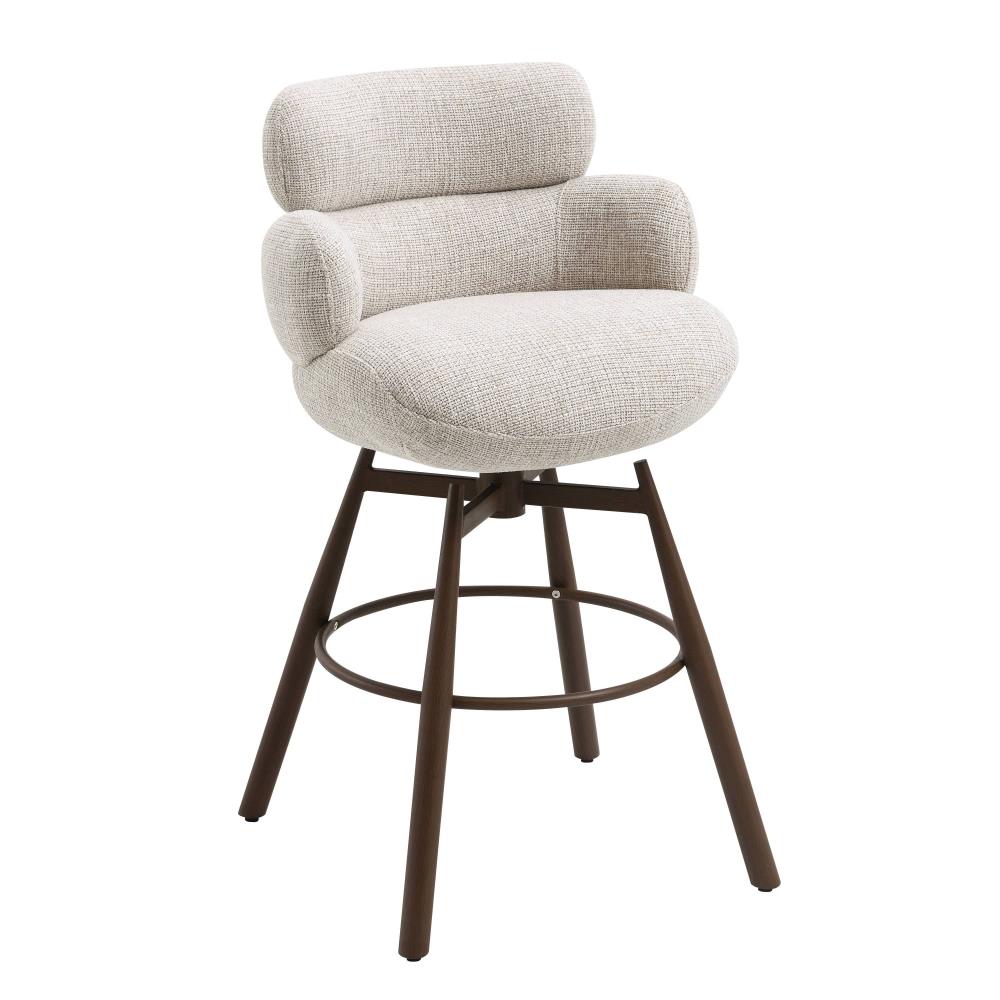 Contemporary Swivel Counter Stool with Comfortable Cushioned Seating