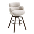 Contemporary Swivel Counter Stool with Comfortable Cushioned Seating
