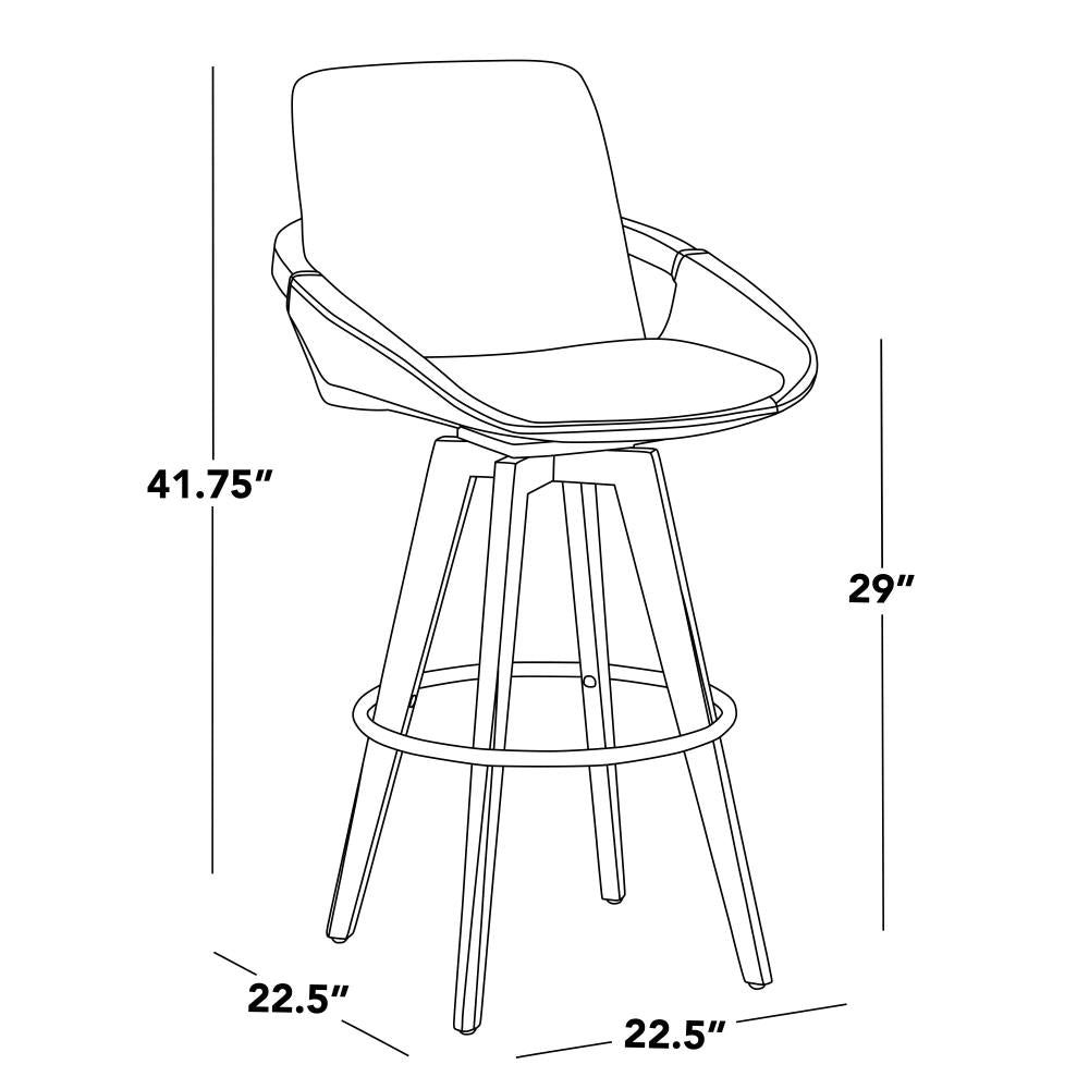 Modern Bar Chairs with Rotating Seats and Supportive Backrests