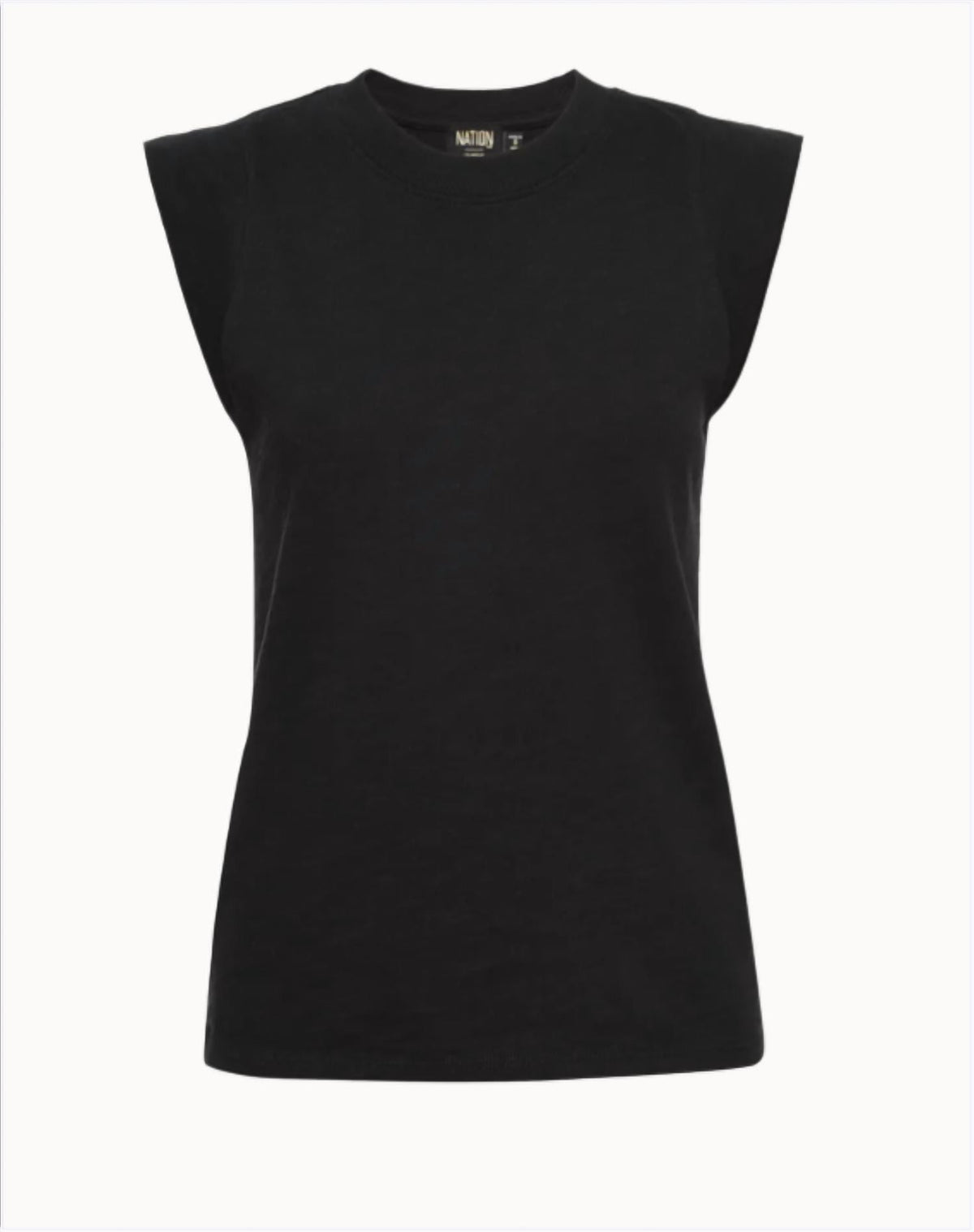 Patti Muscle Tank In Jet Black