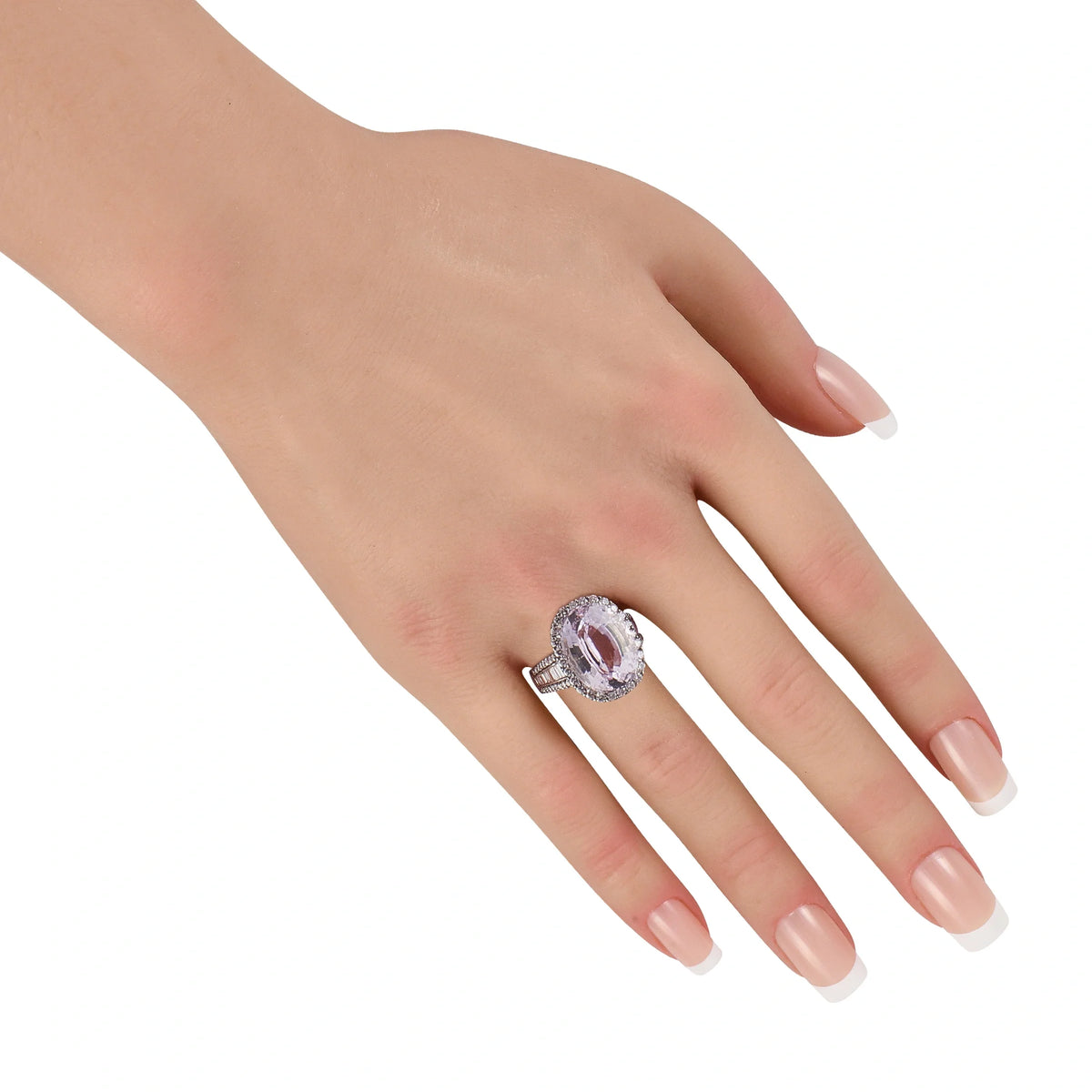 LB Exclusive Platinum 2.38ct Pink Diamond and Kunzite Ring MF02-080326