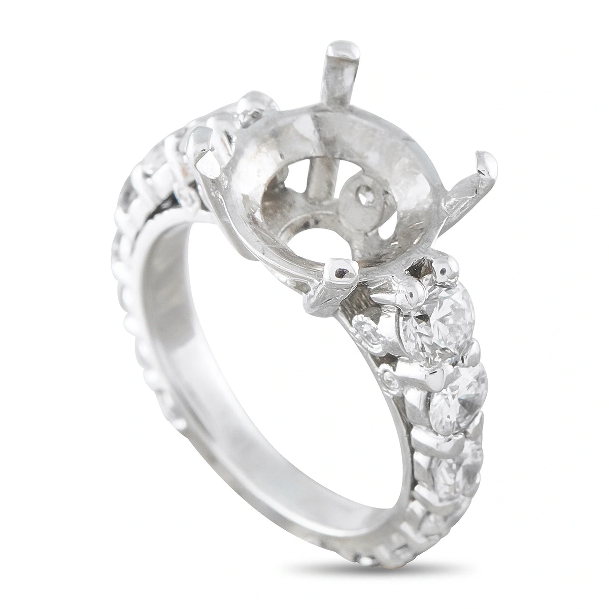LB Exclusive 18K White Gold 2.0ct Diamond Mounting Ring MF10-082026