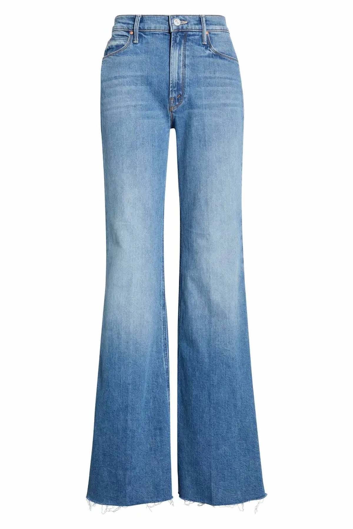 Doozy Fray Hem Flare Jeans In Heads Or Tails