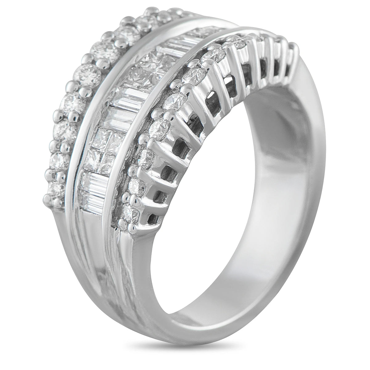 LB Exclusive 14K White Gold 1.0ct Diamond Ring MF02-081126