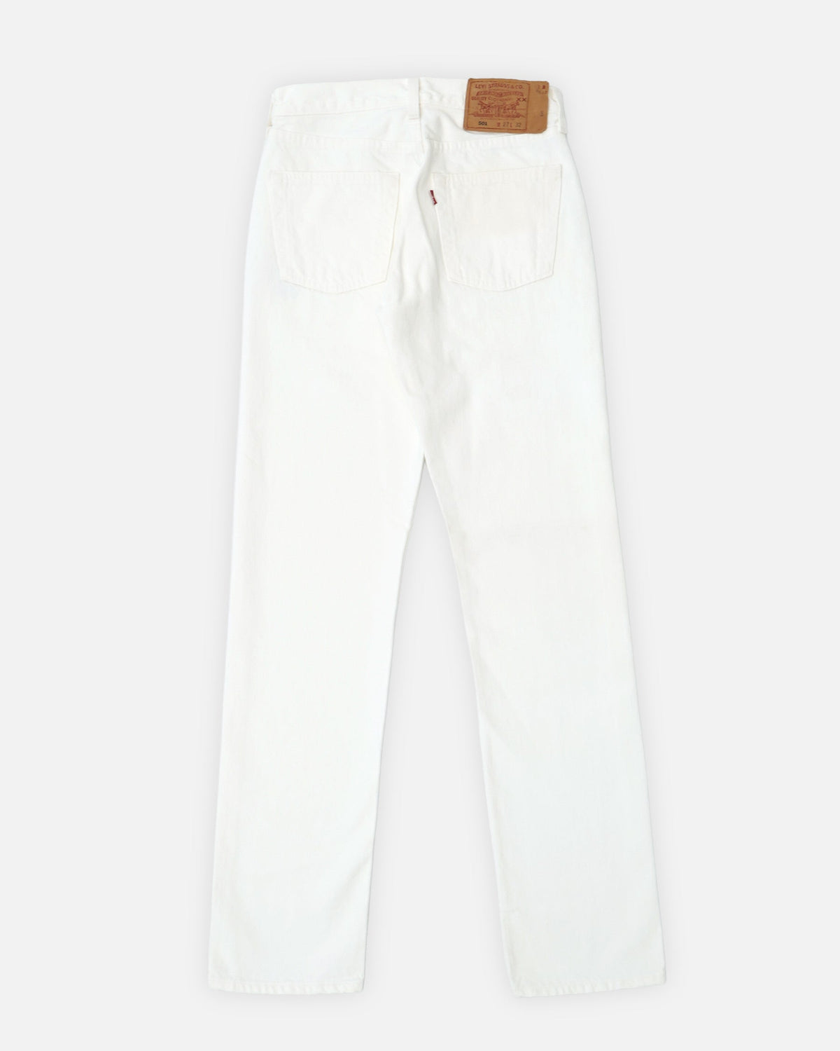 501 Straight Fit White Denim Pants / size: 27