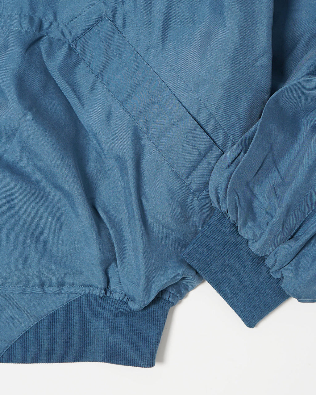 Silk Bomber Jacket / Blue