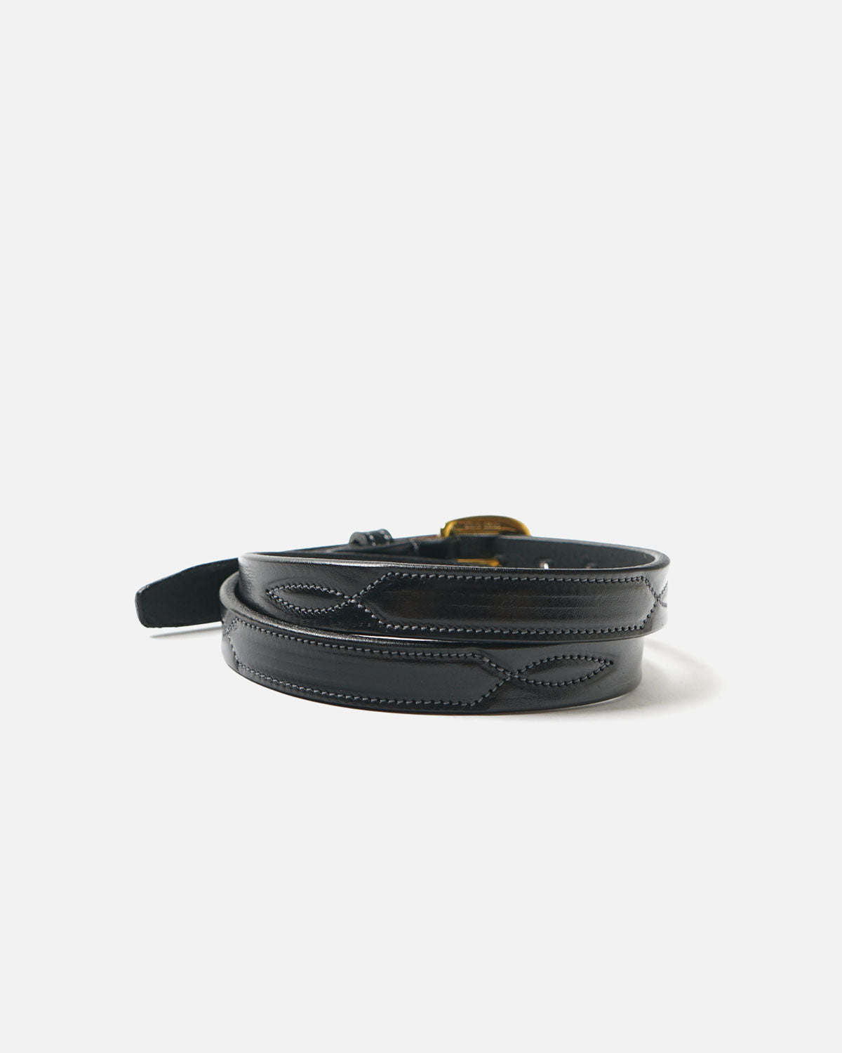 3/4" Repeated Stitch Leather Belt