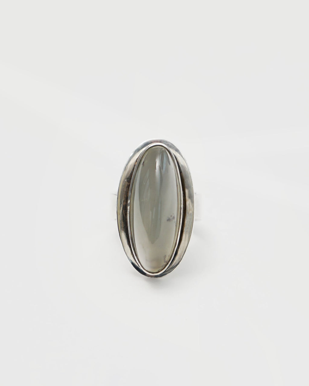 Silver Ring w/ Agate / Size : 6