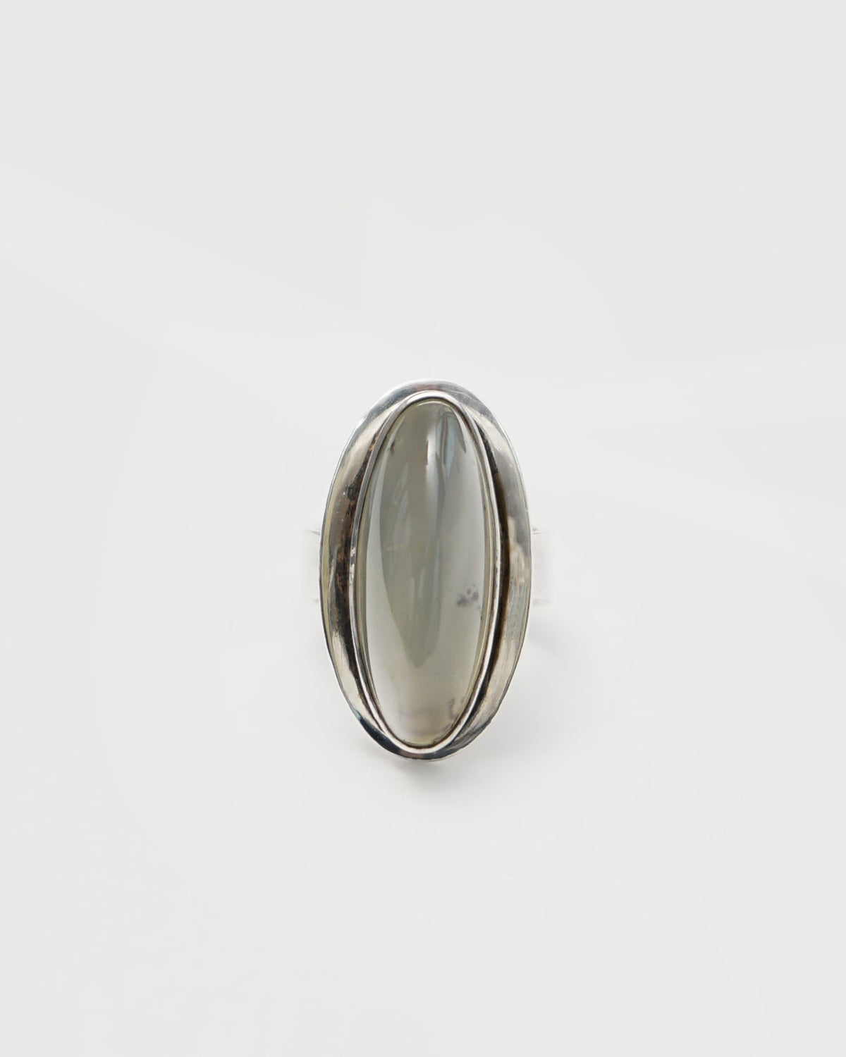 Silver Ring w/ Agate / Size : 6