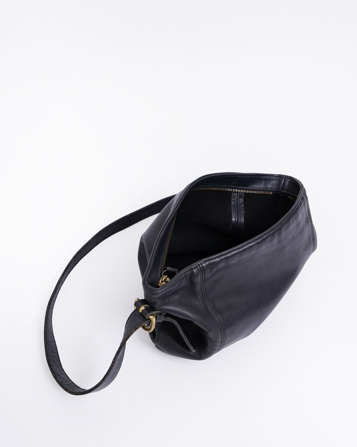 Black Leather Shoulder Bag