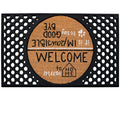 4 Cats & Dogs Hello Goodbye Round Entrance Mat