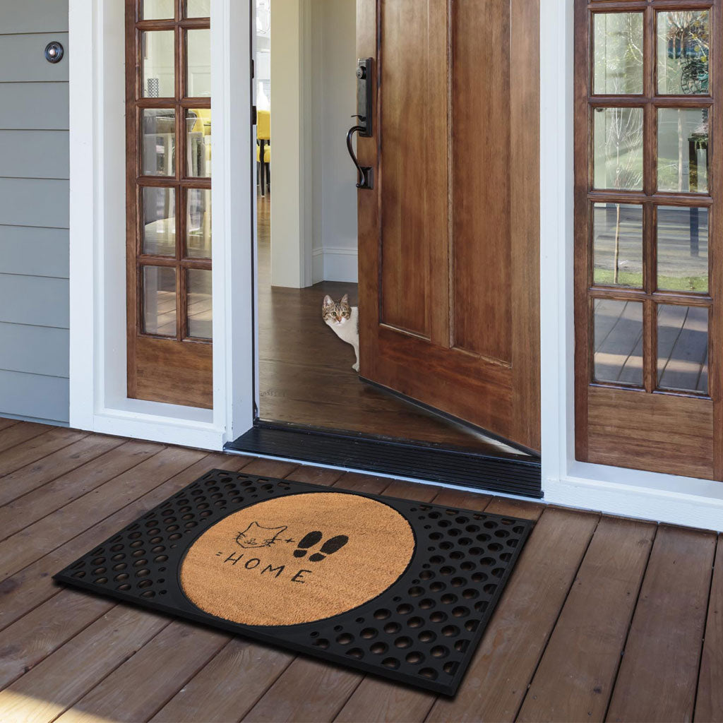 4 Cats & Dogs L.L Meow Round Entrance Mat
