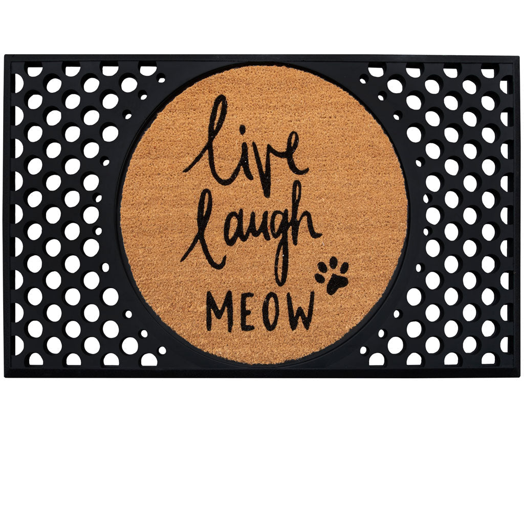 4 Cats & Dogs L.L Meow Round Entrance Mat