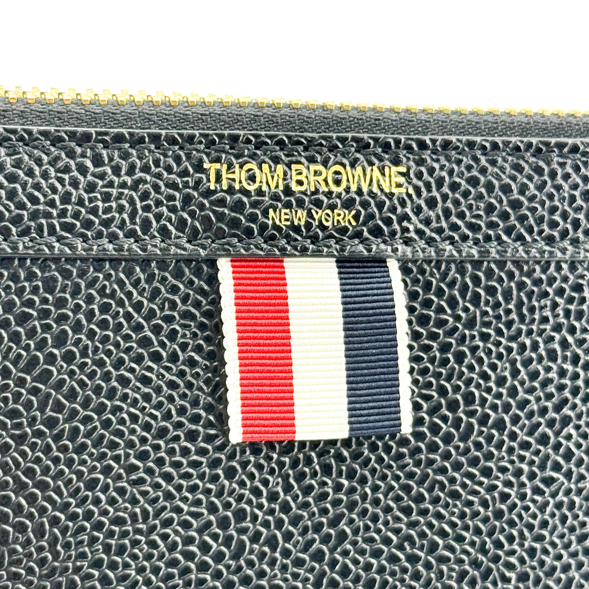 Thom e Zip Document Holder Leather With Applique Leather Briefcase Bag (Pre-Owned)