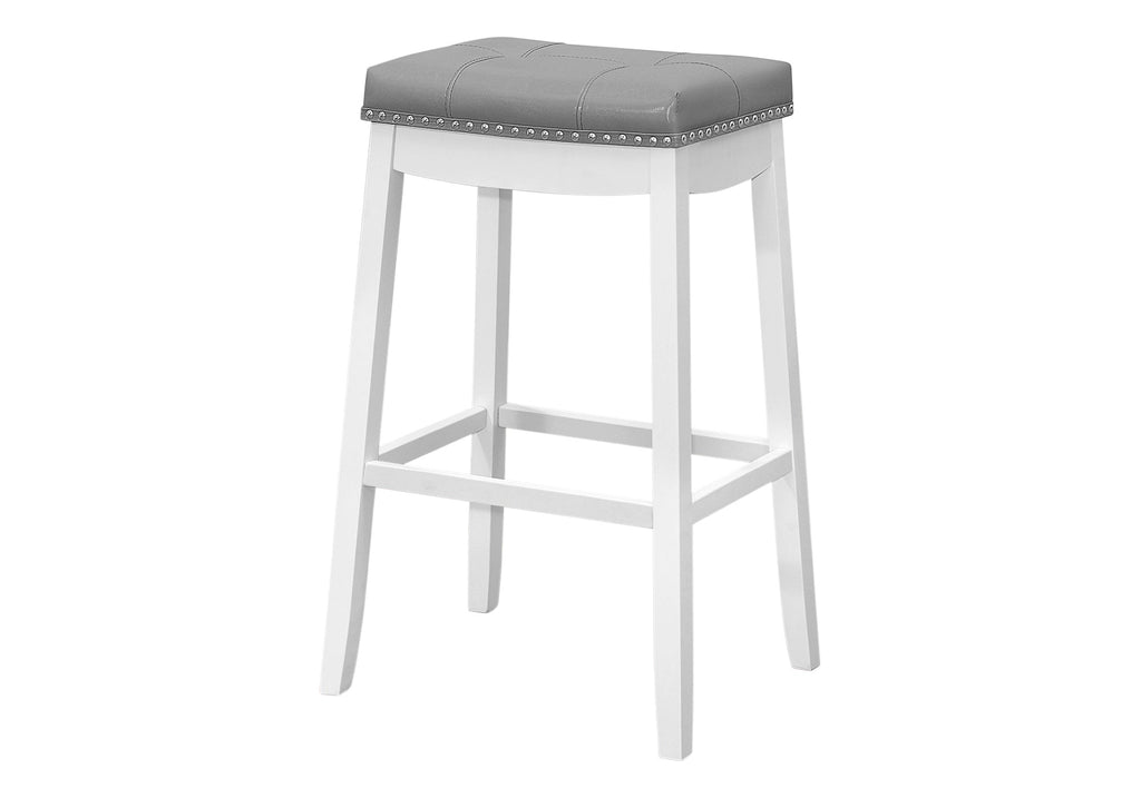 Contemporary Bar Stools with Padded Saddle Seats - Set of 2