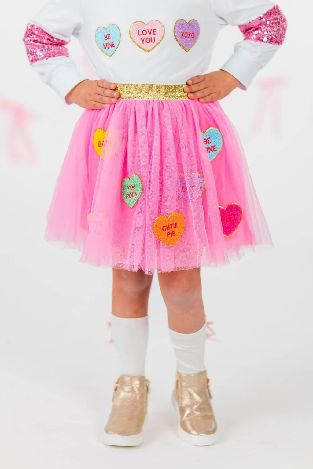 Candy Hearts Tutu Skirt Set