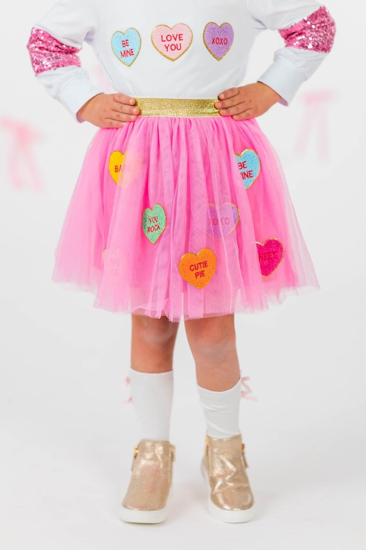 Candy Hearts Tutu Skirt Set