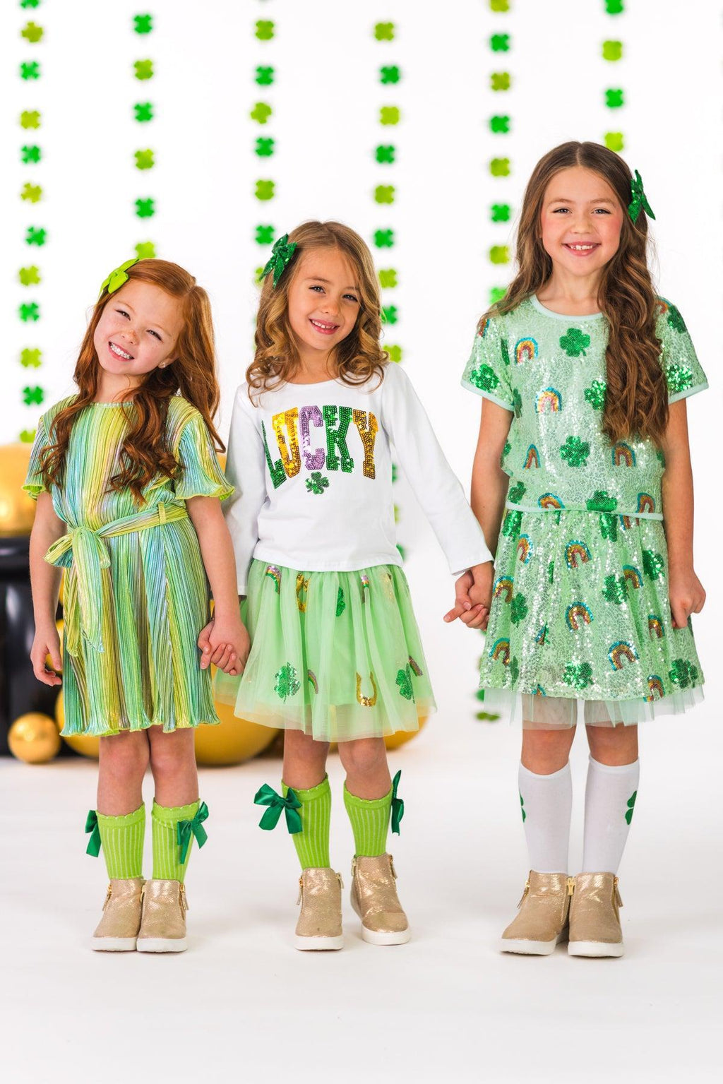 Green Metallic Glitter Dress