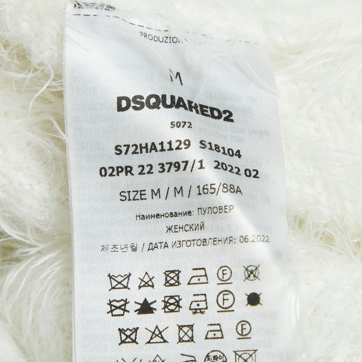 Dsquared2 White Textured Knit Crewneck Top