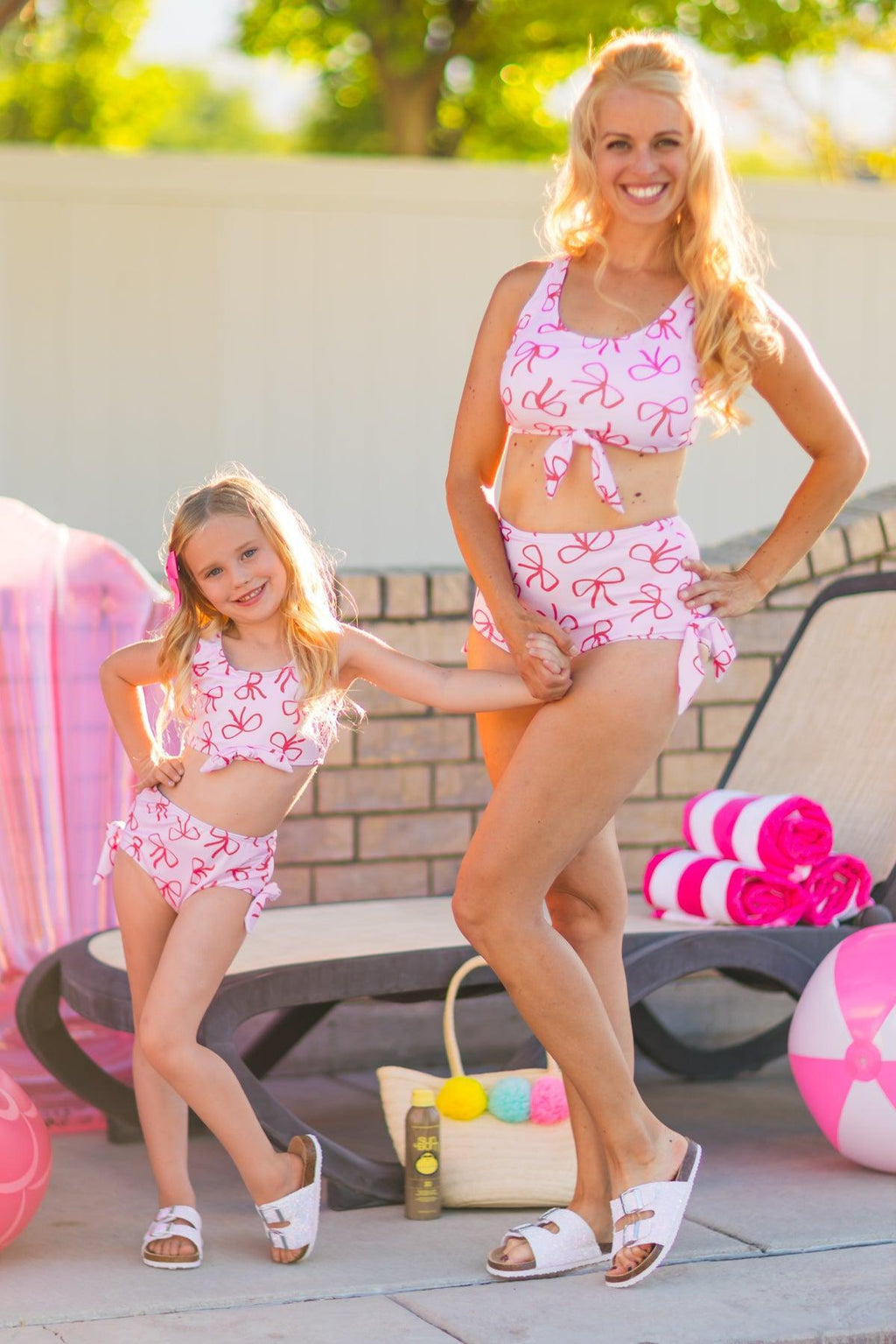 Mom & Me - Pink Bow Bikini