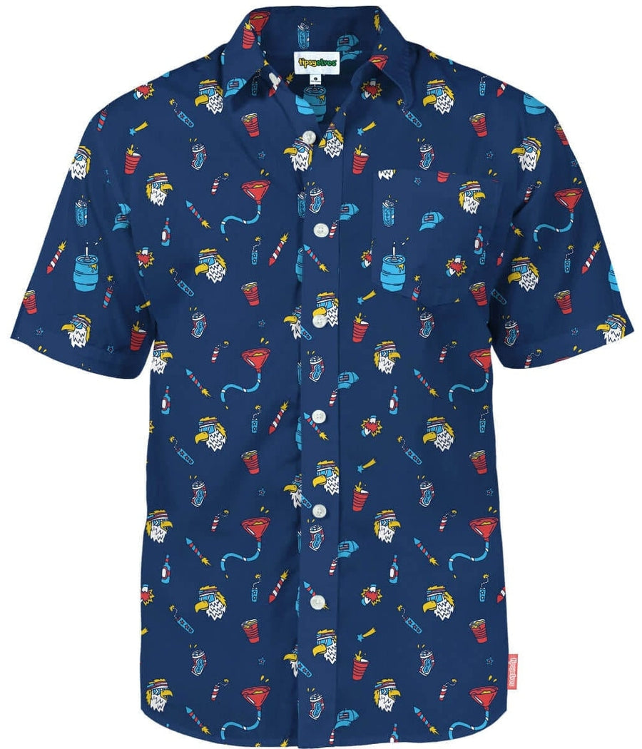 Men's Epic Eagle Keg Party Button Down Shirt