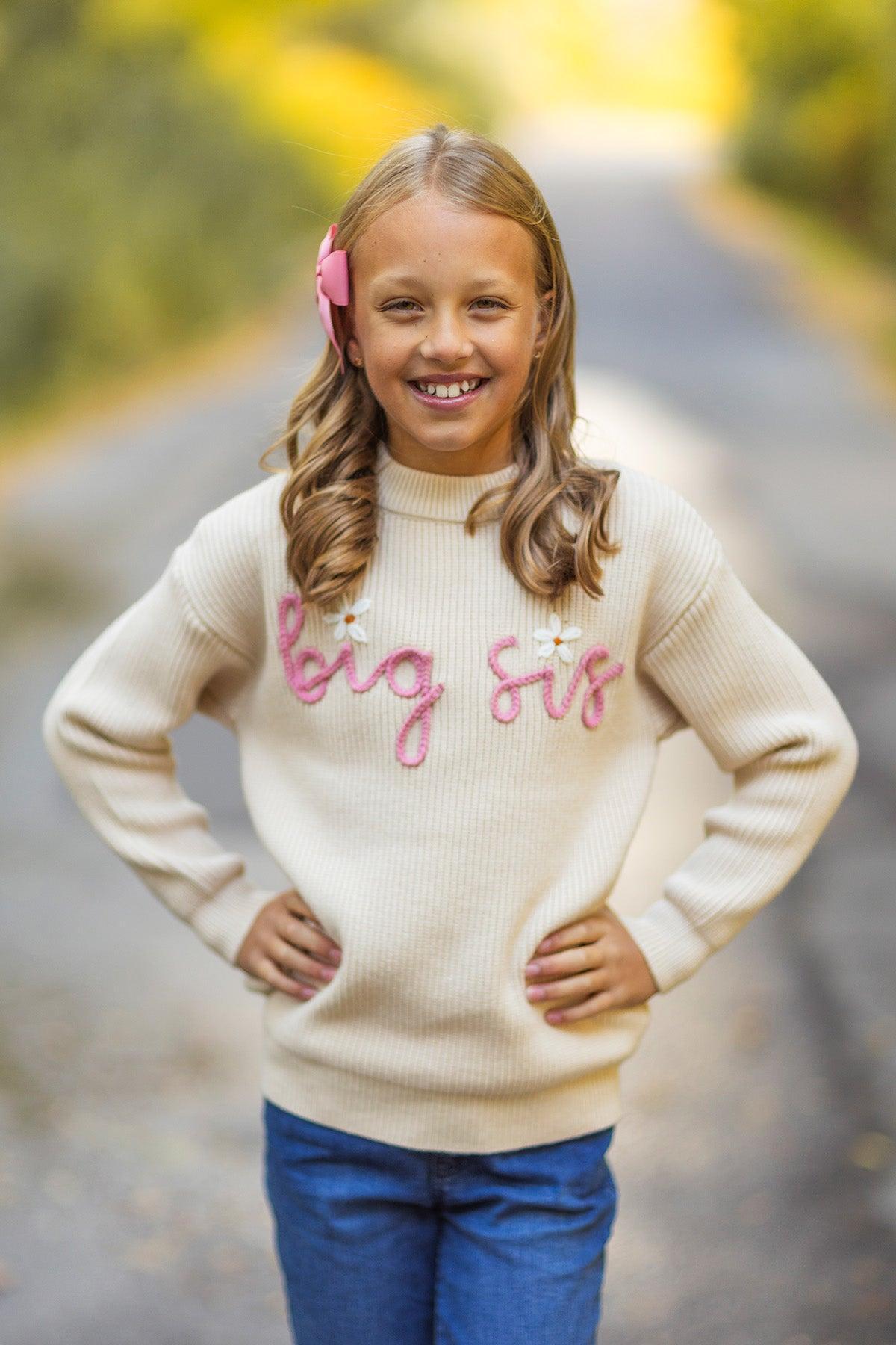 "Big Sis, Lil Sis, Big Bro, Lil Bro" Knit Sweater