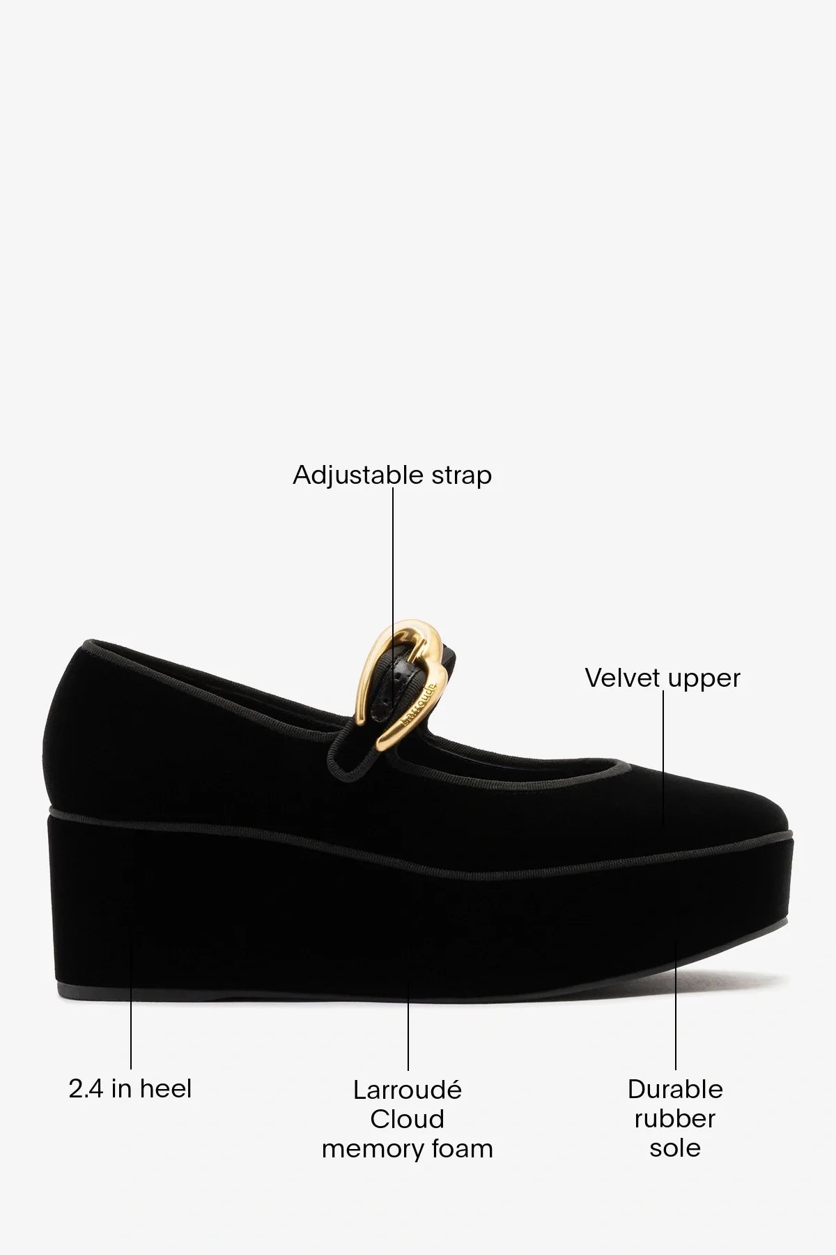 Verona Flatform Black Velvet