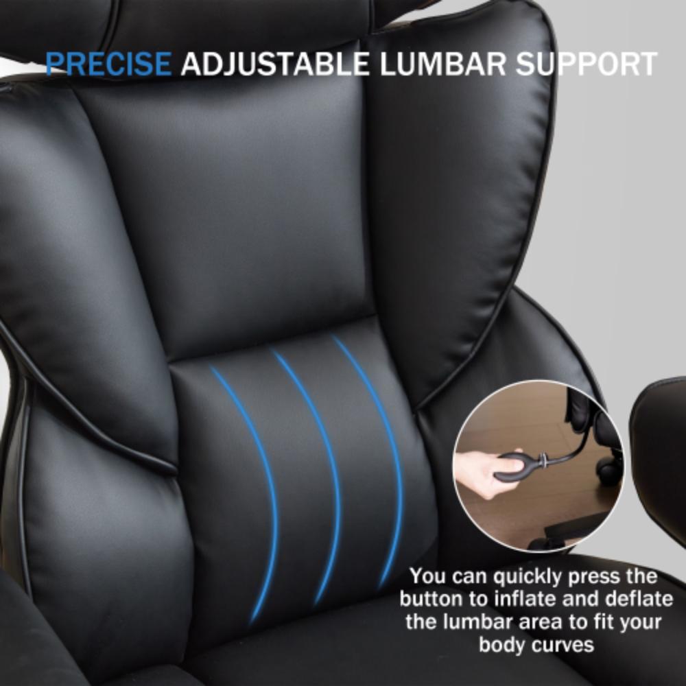 High-Back Office Chair with Adjustable Headrest