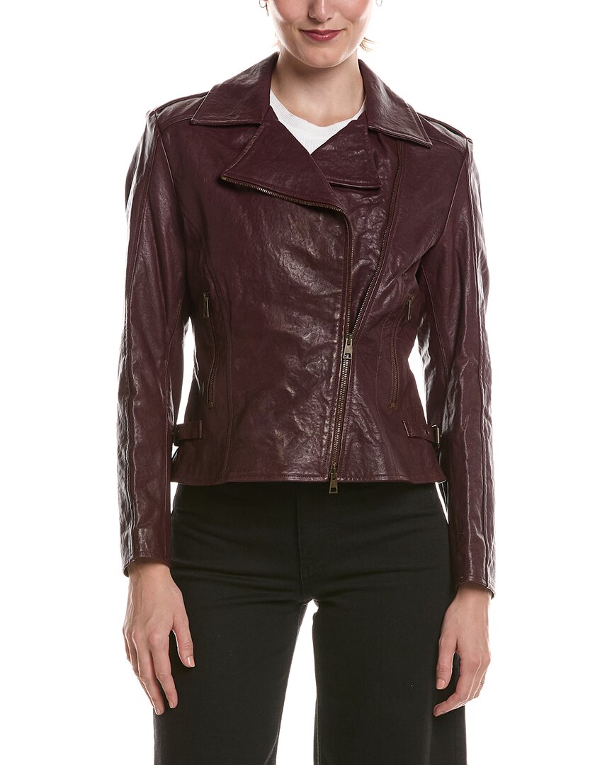 Johnny Was Leather Moto Jacket